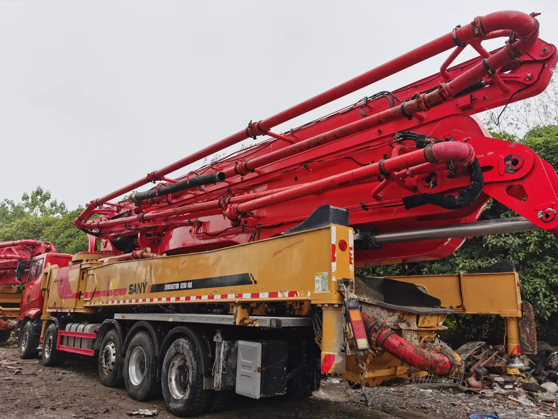 2021 sany boom pump 62m truck-mounted concrete pump car на шасі sany