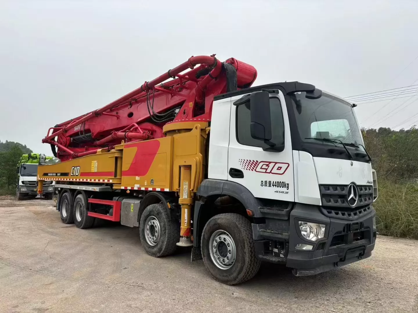 високоякісний 2021 sany boom pump 62m truck-mounted concrete pump car on benz chassis